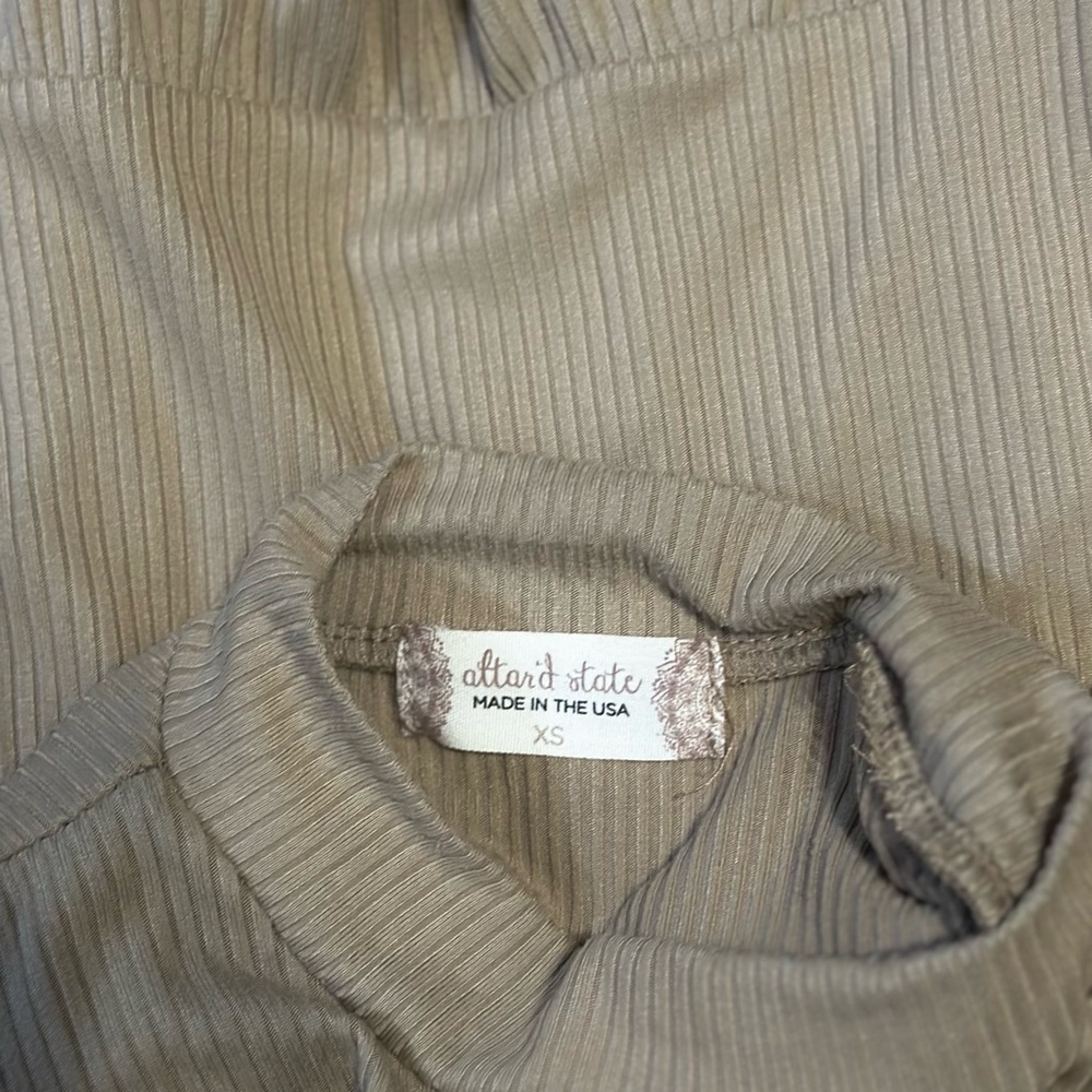 Altar'd State Ribbed Tan Top - Picture 2 of 5